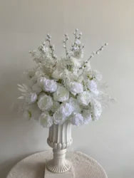 L-R528 Bestseller Customized Flower Ball Flowers Arrangements Wedding White and Green Rose Table Centerpiece Wedding Decoration - 30-100cm, Customized / FB417