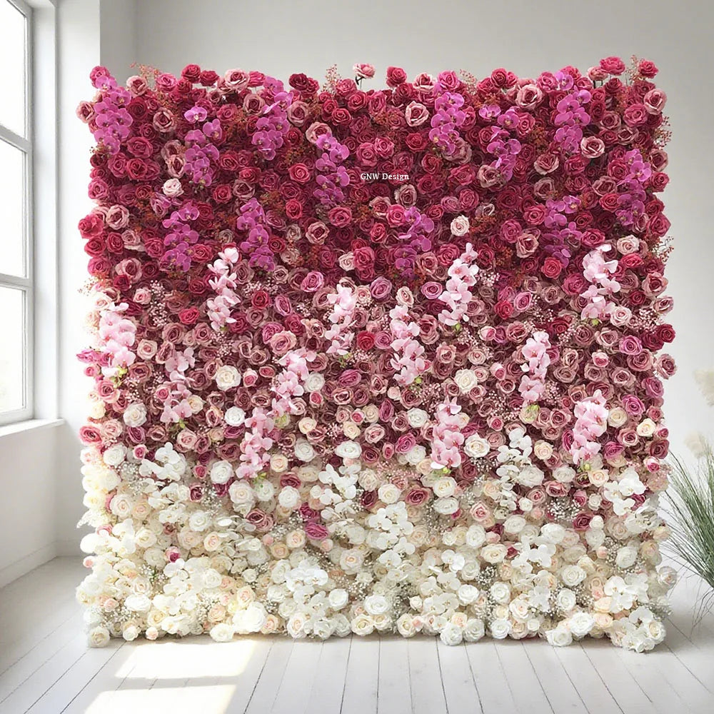 Handmade Craftsmanship Artificial Flower Wall for Unique Wedding Events