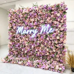 Good Quality Budget-Friendly Artificial Flower Wall for Wedding Decoration - 2ft x 8ft / 5D roses+hydrangeas+Peony