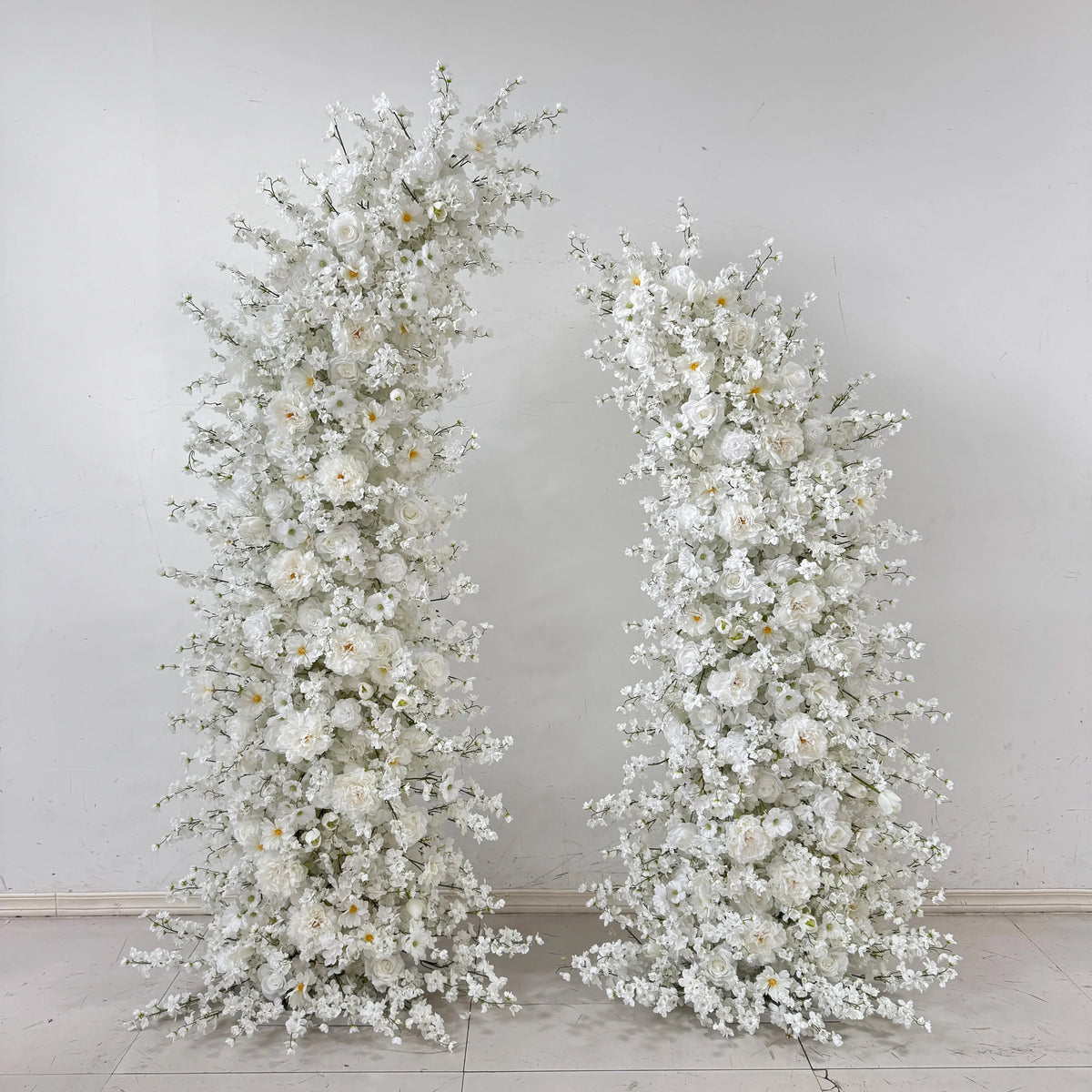 M-FW15 Wedding Party Artificial Rose Flower Wall Backdrop Roll up 3d 5d Fabric Wedding Wall Flower White Flower Wall Panel