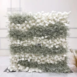 GNW Flower Wall Backdrop Flower Decoration Artificial Wall Backdrop Factory Silk Wedding Decoration Wedding Wall Design - As picture
