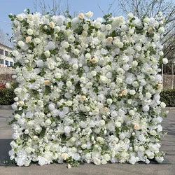 ODM OEM Wedding Flower Wall Backdrop 3D Custom Luxury Hot Sale Artificial Flowers for Wedding Decoration Event Party Decor - 8*8ft, 10*10ft, Customized / FW743