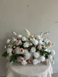 H-973 Hot Selling Wedding Flower Hanging Flower Runner  Artificial Silk Flower Ball Centerpieces for Wedding Event Decoration - 60-100cm size / Mix-9