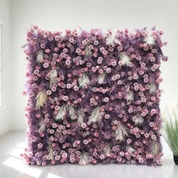 Wrinkle-free Shape-retaining Romantic Modern Faux Flower Wall-New Arrival for Perfect Wedding Decoration - 2ft x 8ft / 5D roses+leaf