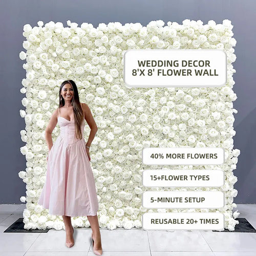 Berserk Sales Elegant Modern Artificial Flower Wall Panel for Romantic Wedding Decoration-New Arrival