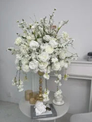 L-R528 Bestseller Customized Flower Ball Flowers Arrangements Wedding White and Green Rose Table Centerpiece Wedding Decoration - 30-100cm, Customized / FB327