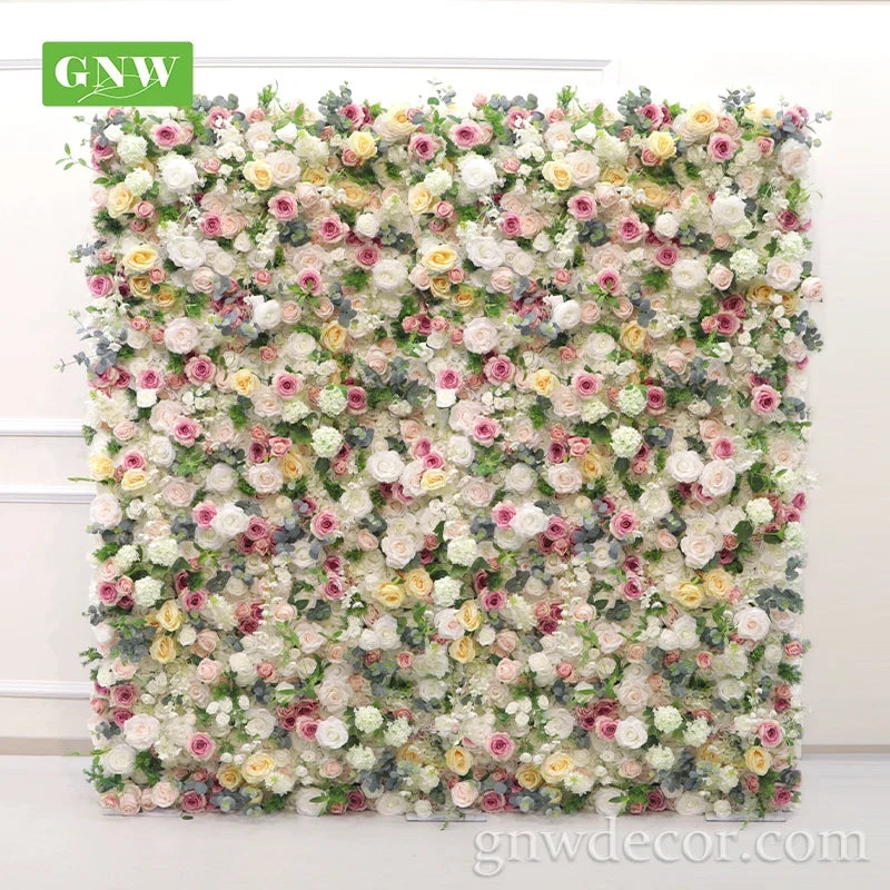 GNW Custom Artificial Flowers Decorations for Home Event Party Wedding Flower Decorative Silk Floral Flower Wall Backdrops