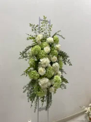H-973 Hot Selling Wedding Flower Hanging Flower Runner  Artificial Silk Flower Ball Centerpieces for Wedding Event Decoration - 60-100cm size / Mix-14