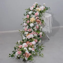 Hot Sale Custom Flower Ball Flower Runner Colorful Artificial Flowers for Event Party Decor Fall Wedding Decoration & Supplies - 30-300cm, Customized / #8