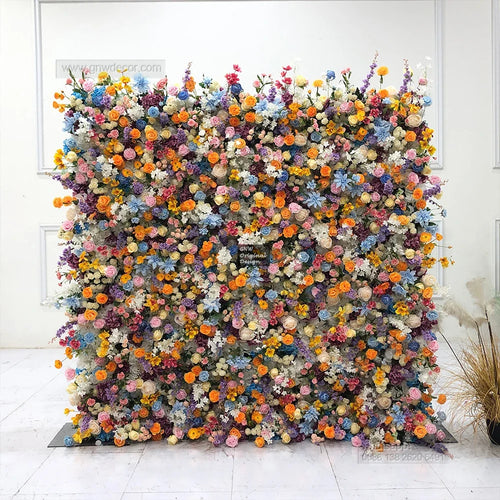 2023 New Products Romantic Firm and Not Easy to Fall Off Artificial Decoration  Wedding Flower Wall for Wedding Event Decoration