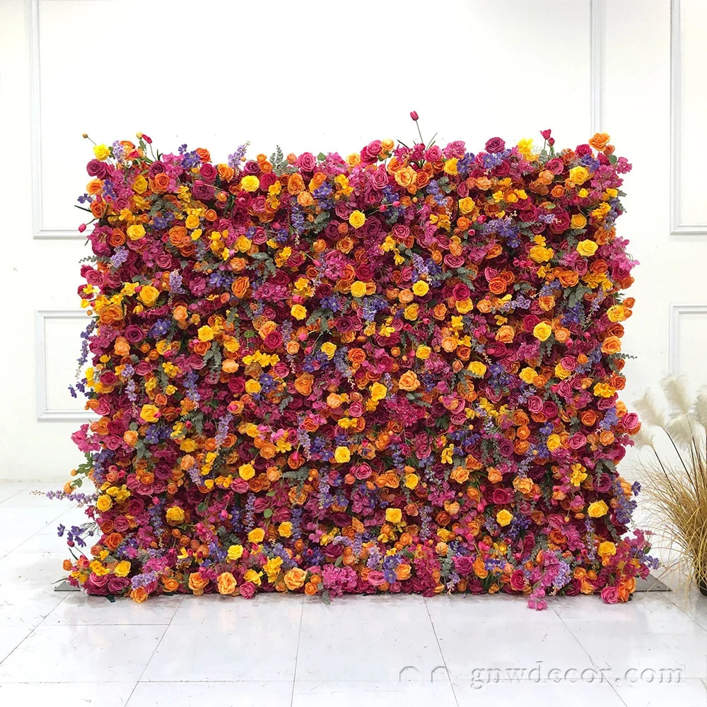 GNW Hot Sale Orchids Flower Backdrop for Celebrity Meet-and-greet Scene