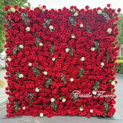 L-R262 New Arrival 5D Floral Arrangement Artificial Flower Backdrop Roll Pink Wedding Decoration Flower Valentine's Day Easter - 8ft*8ft, 10ft*10ft, Customized / FW722