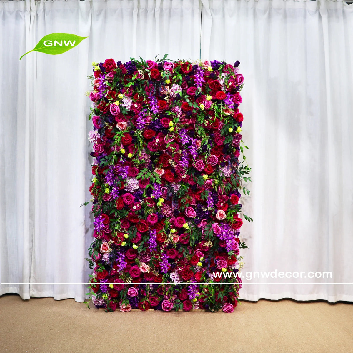 Multiple Flowers Wall Backdrop Photo Booth Backdrop Decoration