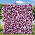 L-R266 Custom 5d Fabric Flower Wall Blue Wedding Supplies Decoration Rose Backdrop Silk Artificial Decorative Flower Wall