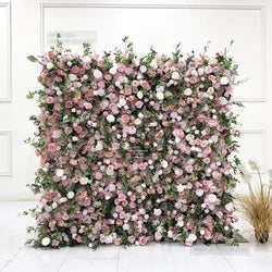 GNW Flower Wall Backdrop Flower Decoration Artificial Wall Backdrop Factory Silk Wedding Decoration Wedding Wall Design - As picture