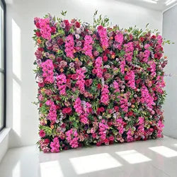 High-quality Elegant Modern Romantic New Arrival Simple Artificial Flower Wall Backdrop for Wedding Decoration - 2ft x 8ft / 5D roses+Orchid+Wisteria