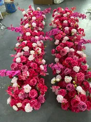 H-999 Customizable Artificial Wedding Flowers Runner  Silk Flower Runner Decorations Wedding Floral Arrangements Wholesale - 60-100cm size / Mix-13