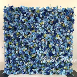L-R272 High Quality Silk Artificial Red Rose Flower Wall Floral Backdrop 8x8 ft Customized Size Wedding Party Decoration - 8ft*8ft, 10ft*10ft, Customized / FW543