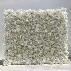 8FT Most Popular Elegant Romantic New Arrival Artificial Flower Wall with Silk Plastic for Wedding Photo Decoration Events - 2ft x 8ft / 5D roses+hydrangeas+fern