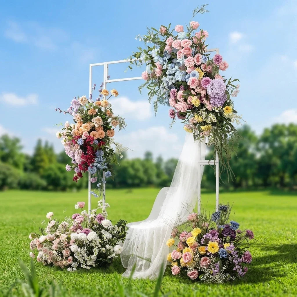 L-R527 Customized Luxury Colorful Flower Ball Wedding Decoration Pink White Artificial Flowers Wedding Flowers Table Centerpiece