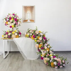 New Wholesale Custom Flower Runner Flower Ball White Artificial Flowers for Fall Wedding Decoration Event Party Decor ODM OEM - 30-300cm, Customized / #6
