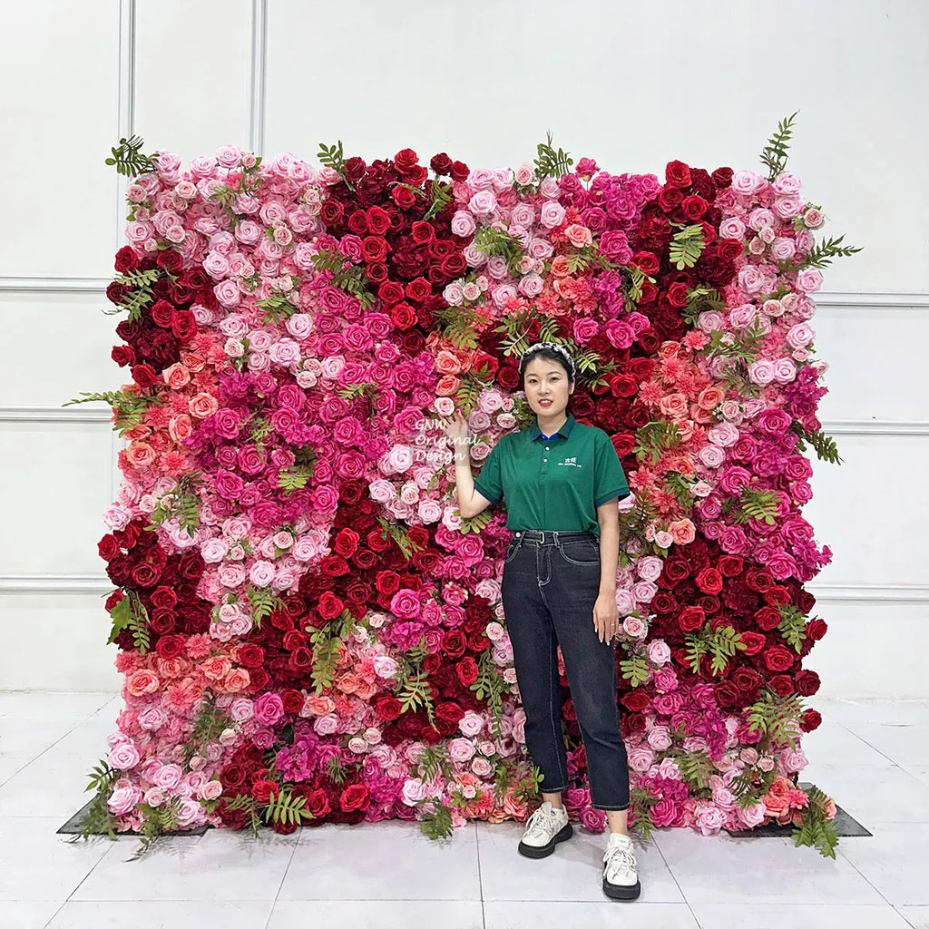 GNW Wedding Backdrop Artificial Silk Flowers Hydrangea Design 8x8ft Multi-Color Options