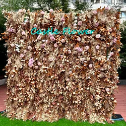 O-FW539 Customs white Pink 5D Cloth Flower Wall Wedding Backdrop Flower Wall Panel for Gender Reveal or Baby Shower Party Decor - Large / #15