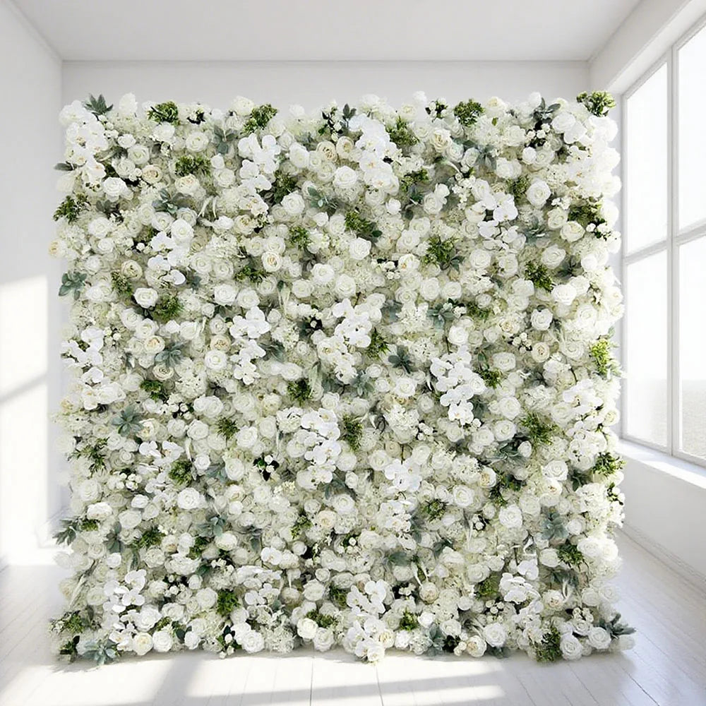 Top Fashion Romantic Modern New Arrival Artificial Flower Wall (2.4m X 2.4m) Silk Plastic for Wedding Event Decoration Photos