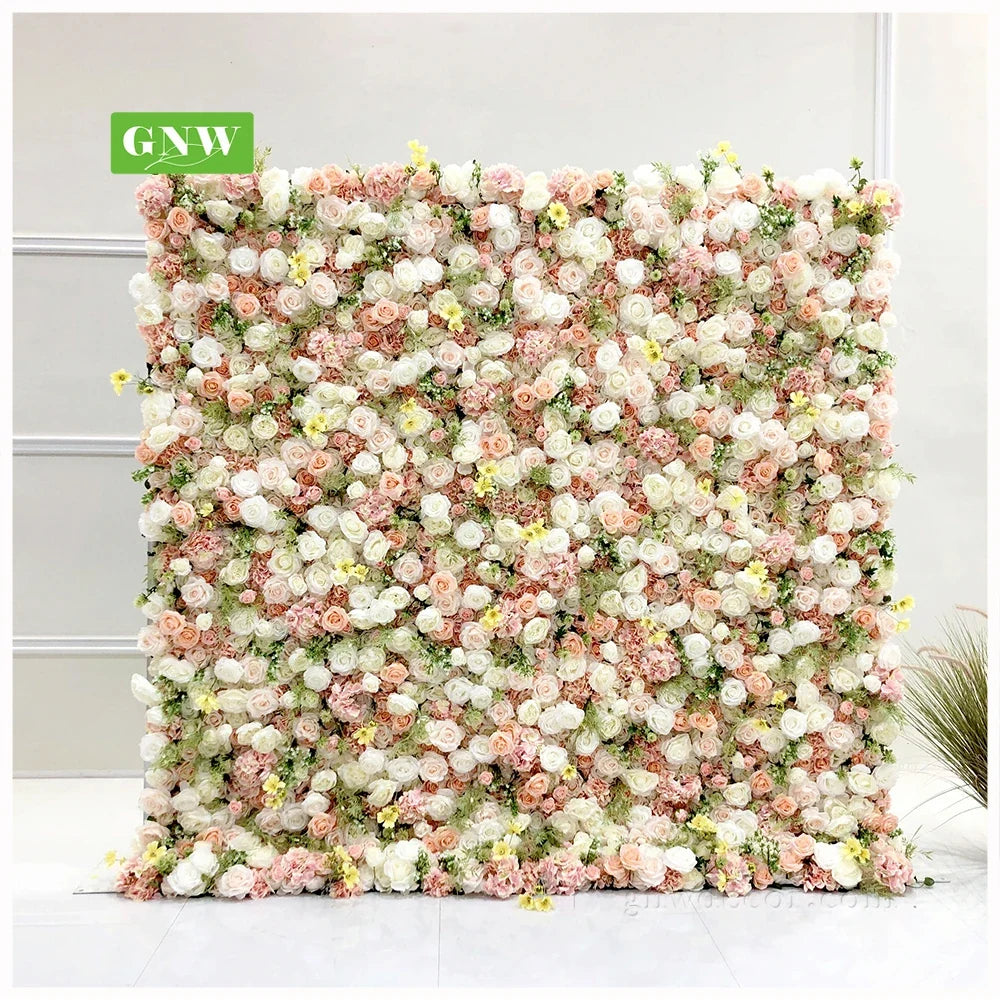 GNW Custom Artificial Flowers Decorations for Home Event Party Wedding Flower Decorative Silk Floral Flower Wall Backdrops