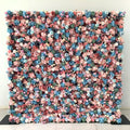 O-FW539 Customs white Pink 5D Cloth Flower Wall Wedding Backdrop Flower Wall Panel for Gender Reveal or Baby Shower Party Decor