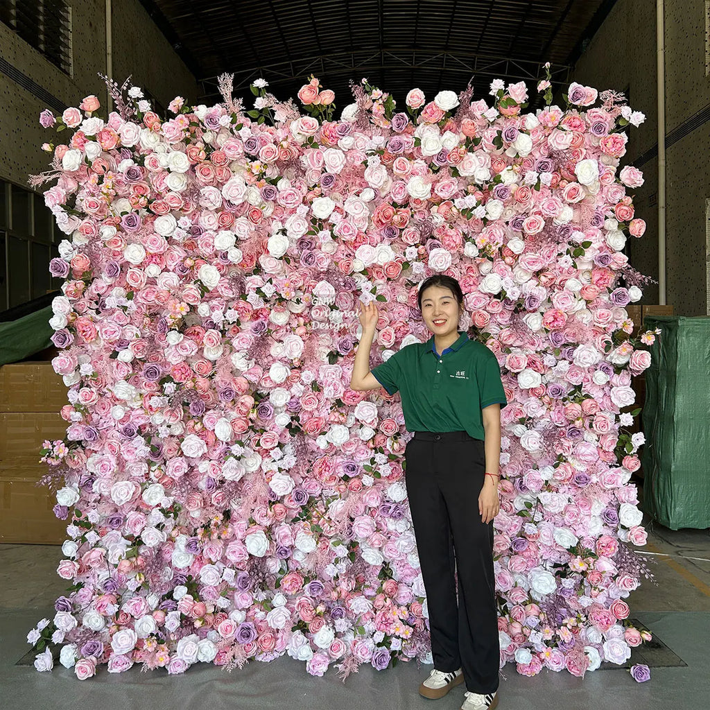 GNW Wedding Backdrop Artificial Silk Flowers Hydrangea Design 8x8ft Multi-Color Options