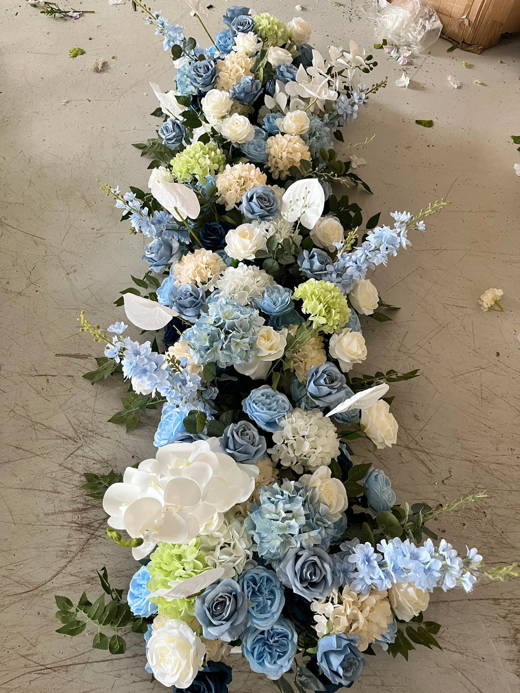 H-999 Customizable Artificial Wedding Flowers Runner  Silk Flower Runner Decorations Wedding Floral Arrangements Wholesale