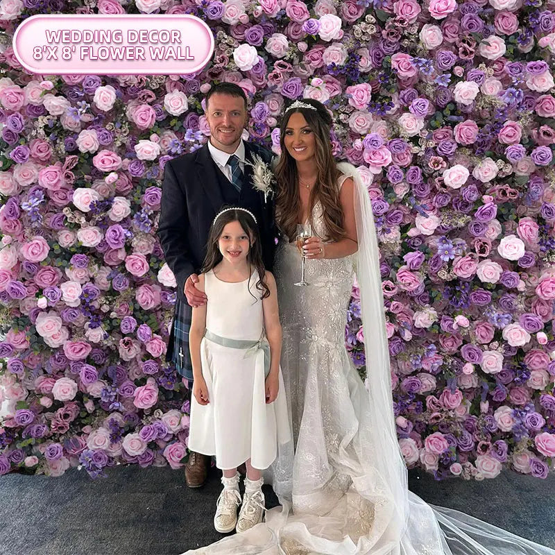 Modern Style Elegant Romantic Detachable Artificial Flower Wall for Contemporary Wedding Events New Arrival
