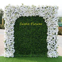 Custom OEM ODM Artificial Flower Wall Roll up Silk Floral Backdrop Handmade for Fall Wedding Event Party Decor Wholesale - 8ft*8ft, 10ft*10ft, Customized / FW533