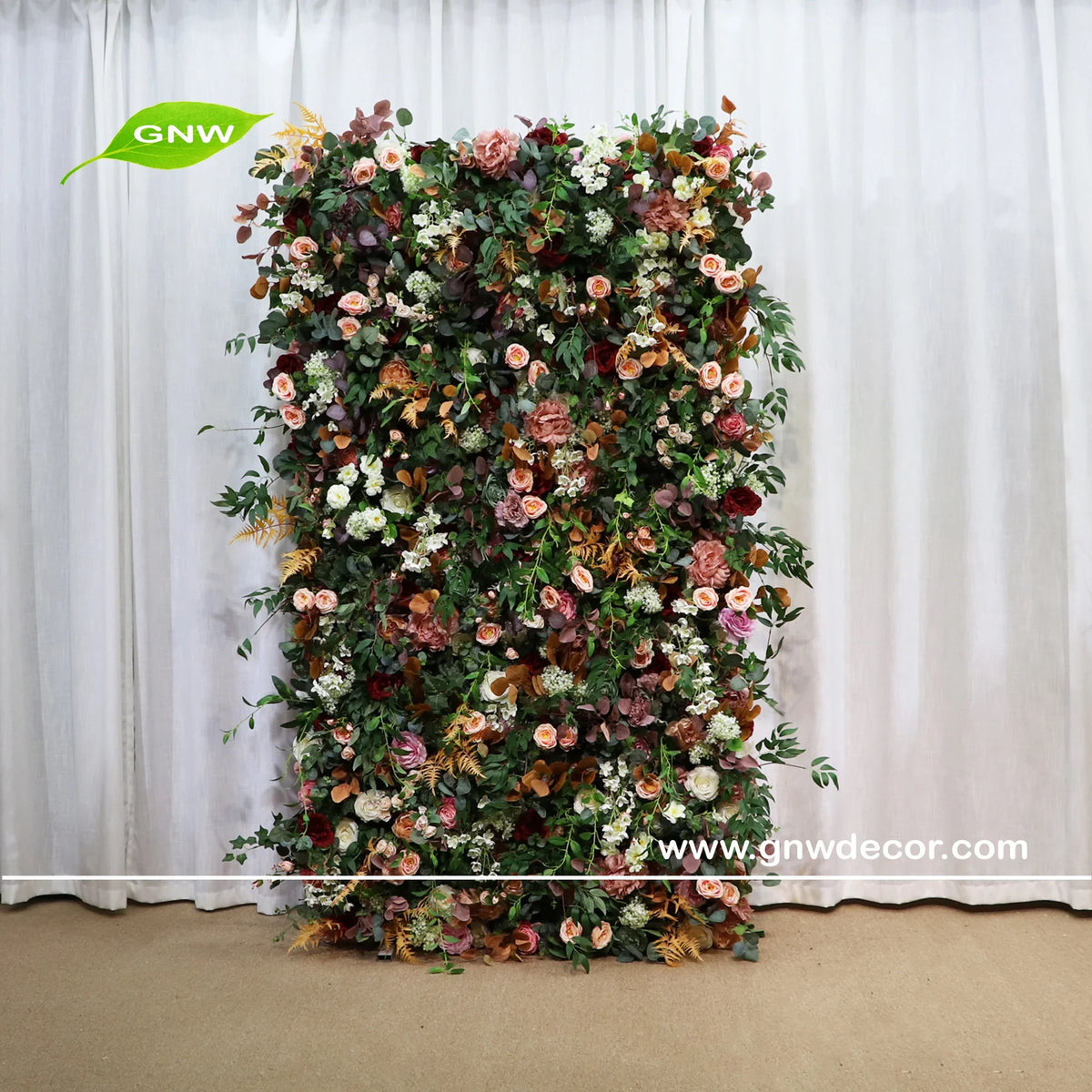 Multiple Flowers Wall Backdrop Photo Booth Backdrop Decoration