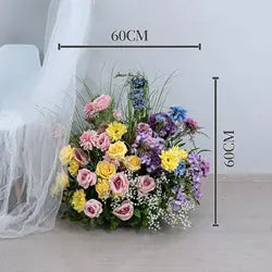Custom Fall Wedding Flower Ball Colorful Silk Artificial Flowers Floral Centerpieces for Table Decor Ceremony Event Supplies - 30-100cm, Customized / FA050-3