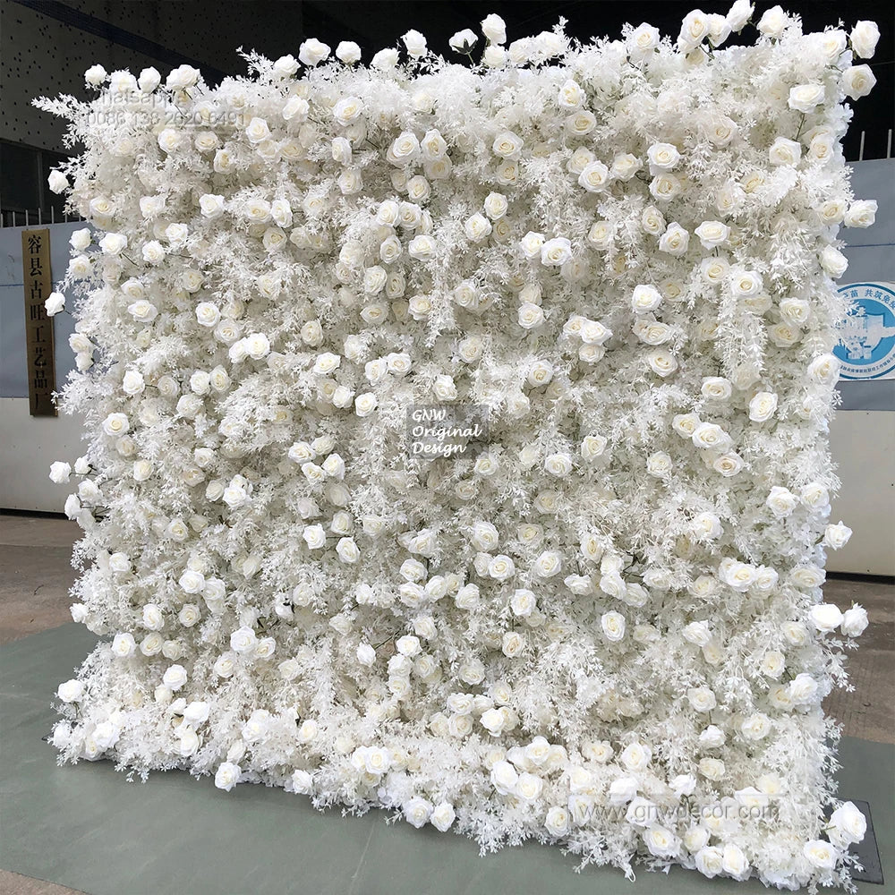 2023 New Products Romantic Firm and Not Easy to Fall Off Artificial Decoration  Wedding Flower Wall for Wedding Event Decoration