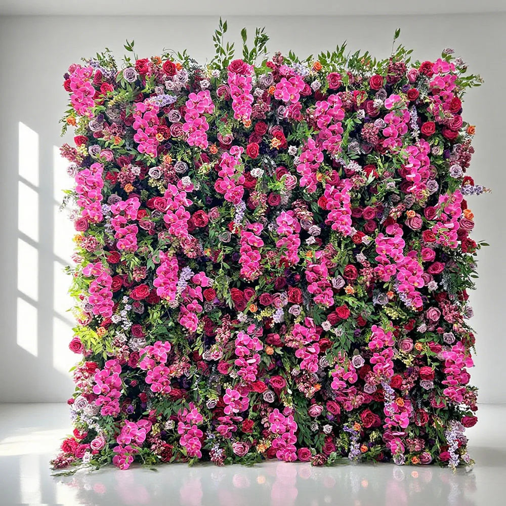 High-quality Elegant Modern Romantic New Arrival Simple Artificial Flower Wall Backdrop for Wedding Decoration
