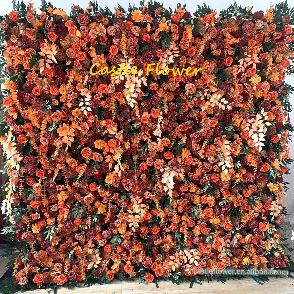 Christmas Backdrop Decoration Flower Wall  Custom OEM ODM Artificial Flowers for Wedding Christmas Halloween Event Party Decor