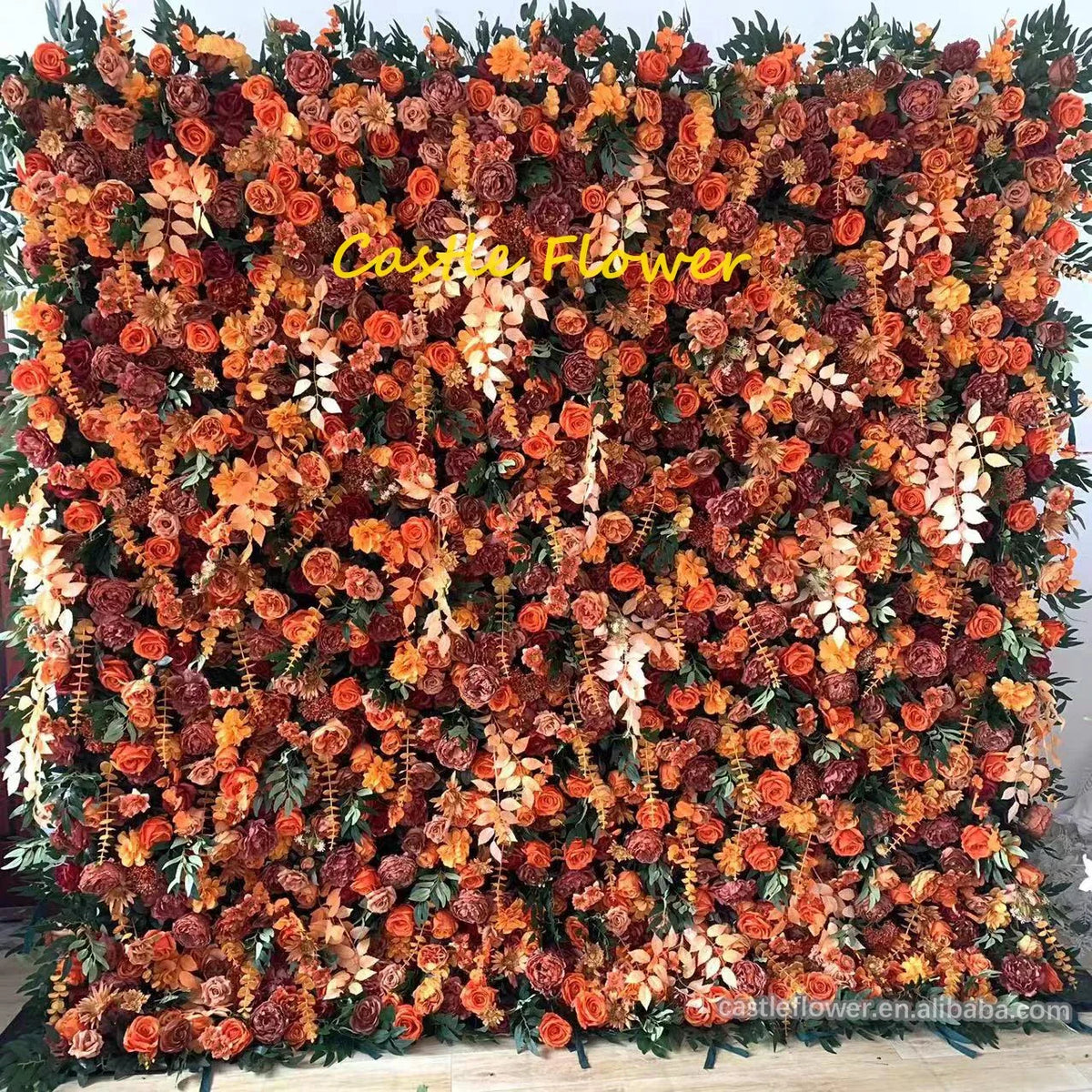 Christmas Backdrop Decoration Flower Wall  Custom OEM ODM Artificial Flowers for Wedding Christmas Halloween Event Party Decor