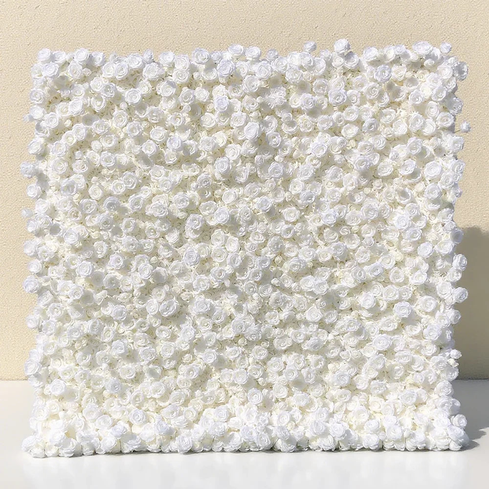 8FT Most Popular Elegant Romantic New Arrival Artificial Flower Wall with Silk Plastic for Wedding Photo Decoration Events