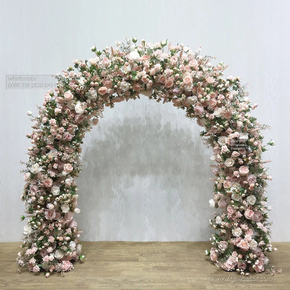 GNW New Hot Product Odorless Durable Silk 7D Background Wall Wedding Flower Feel Real Romantic Background Wall for Wedding Decor