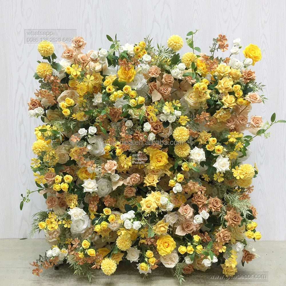 Factory Direct Sales High Quality Artificial Flower Wall Wedding