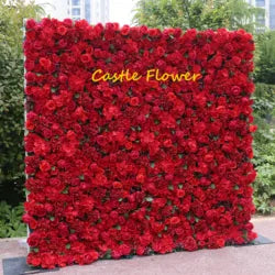Custom OEM ODM Artificial Flower Wall Roll up Silk Floral Backdrop Handmade for Fall Wedding Event Party Decor Wholesale - 8ft*8ft, 10ft*10ft, Customized / FW514