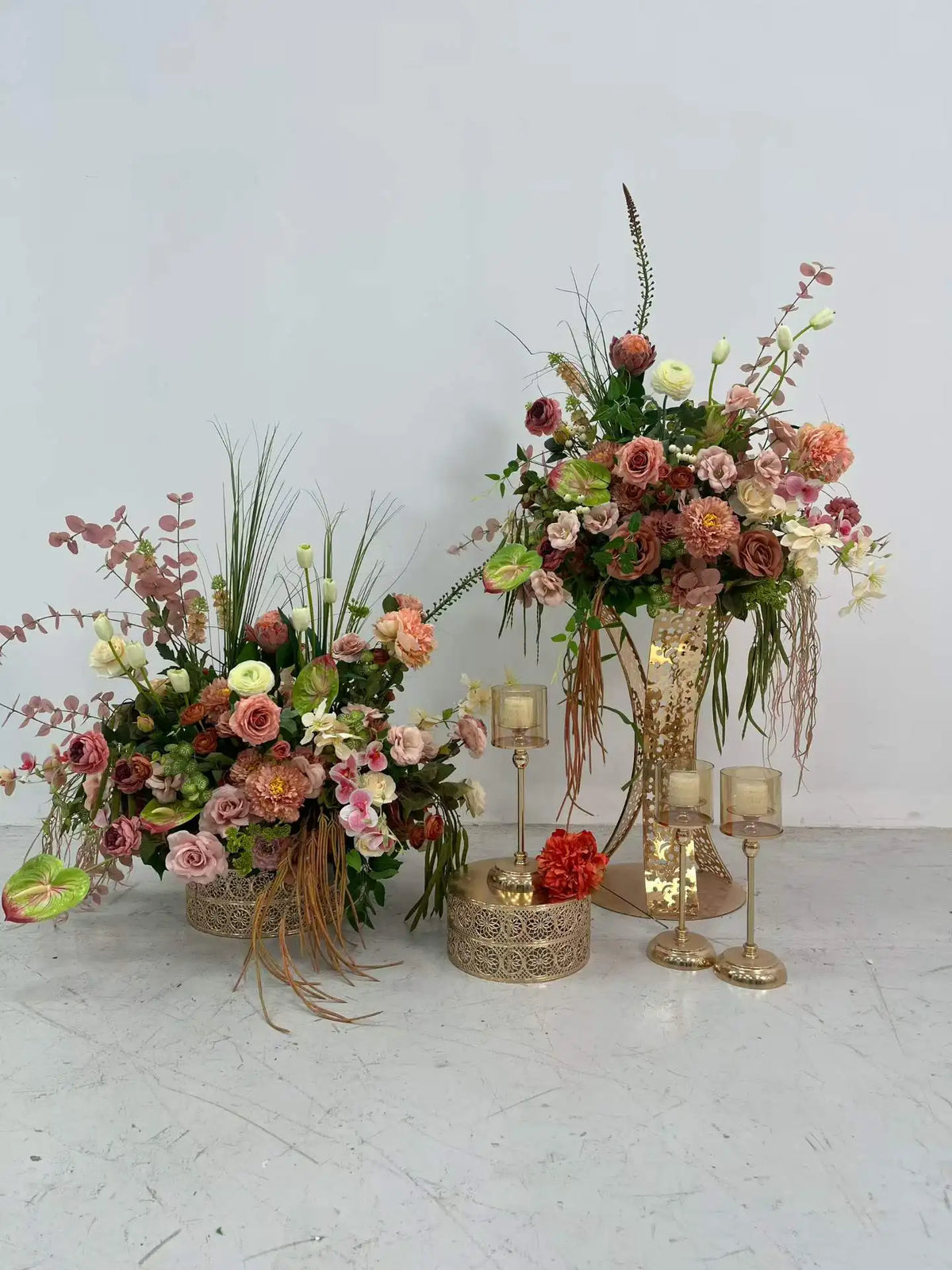 L-R417 High Quality Wholesale Custom Artificial Flower Ball Wedding Aisle Flowers Thanksgiving Christmas New Year Party Decor