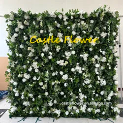 L-R504 Explosive Models Wholesale Flower Wall Outdoor Flower 3d Flower Wall Backdrop Artificial Flowers Home Party Event Decor - 8ft*8ft, 10ft*10ft, Customized / FW526