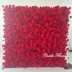 L-R262 New Arrival 5D Floral Arrangement Artificial Flower Backdrop Roll Pink Wedding Decoration Flower Valentine's Day Easter - 8ft*8ft, 10ft*10ft, Customized / FW682