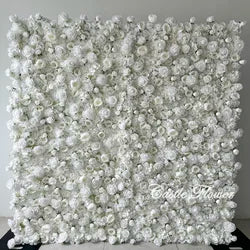 L-R267 Handmade Silk Pink 8x8 Feet Artificial Rose Flower Wall for Wedding Christmas Back-to-School Chinese New Year Party Decor - 8ft*8ft, 10ft*10ft, Customized / FW636