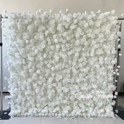 L-R267 Handmade Silk Pink 8x8 Feet Artificial Rose Flower Wall for Wedding Christmas Back-to-School Chinese New Year Party Decor - 8ft*8ft, 10ft*10ft, Customized / FW639