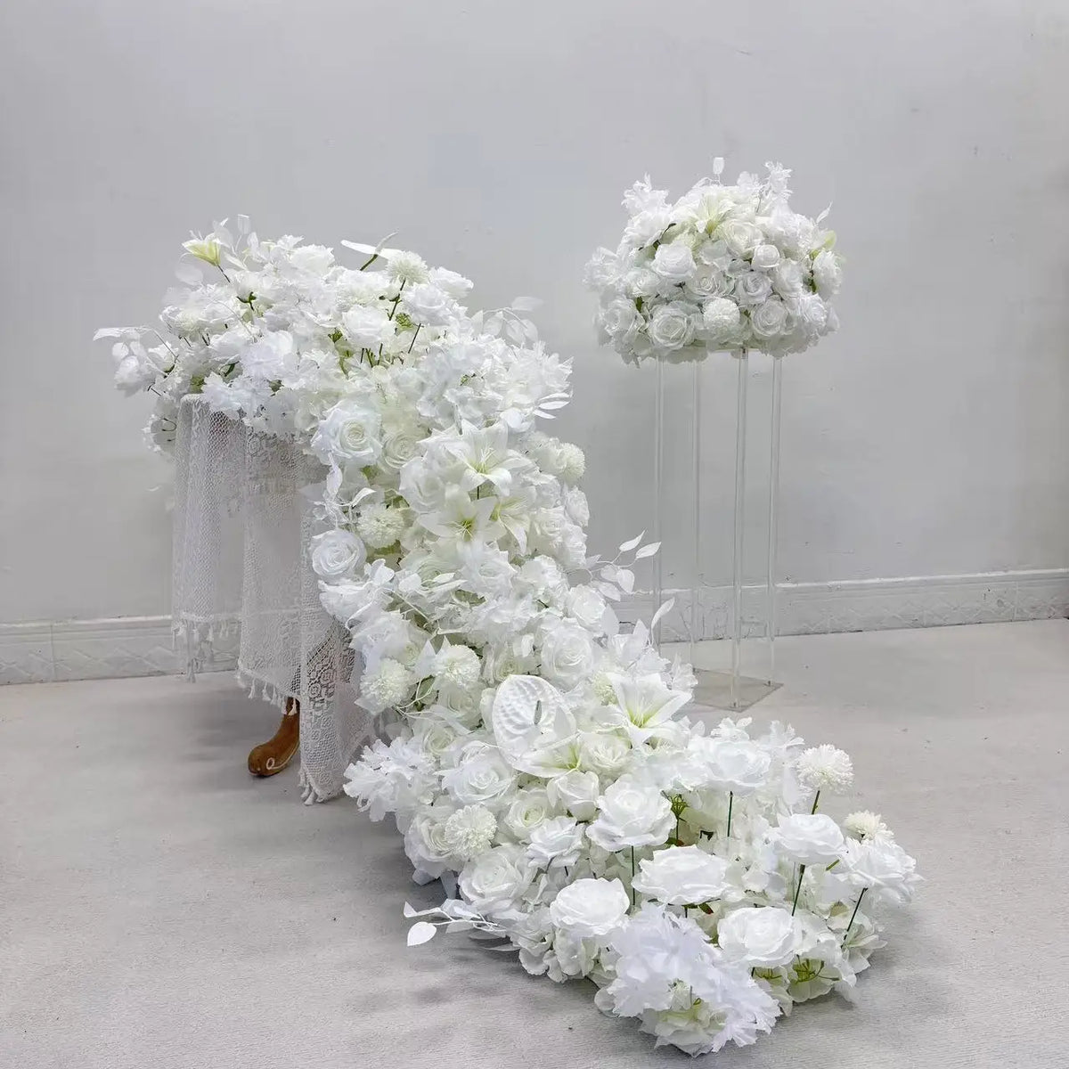 Hot Sale Custom Flower Ball Flower Runner Colorful Artificial Flowers for Event Party Decor Fall Wedding Decoration & Supplies